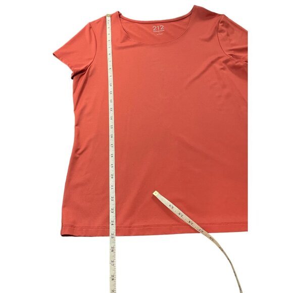 212 Collection Womens Scoop Neck T-Shirts 2-Pack Black & Orange Large - Picture 8 of 16